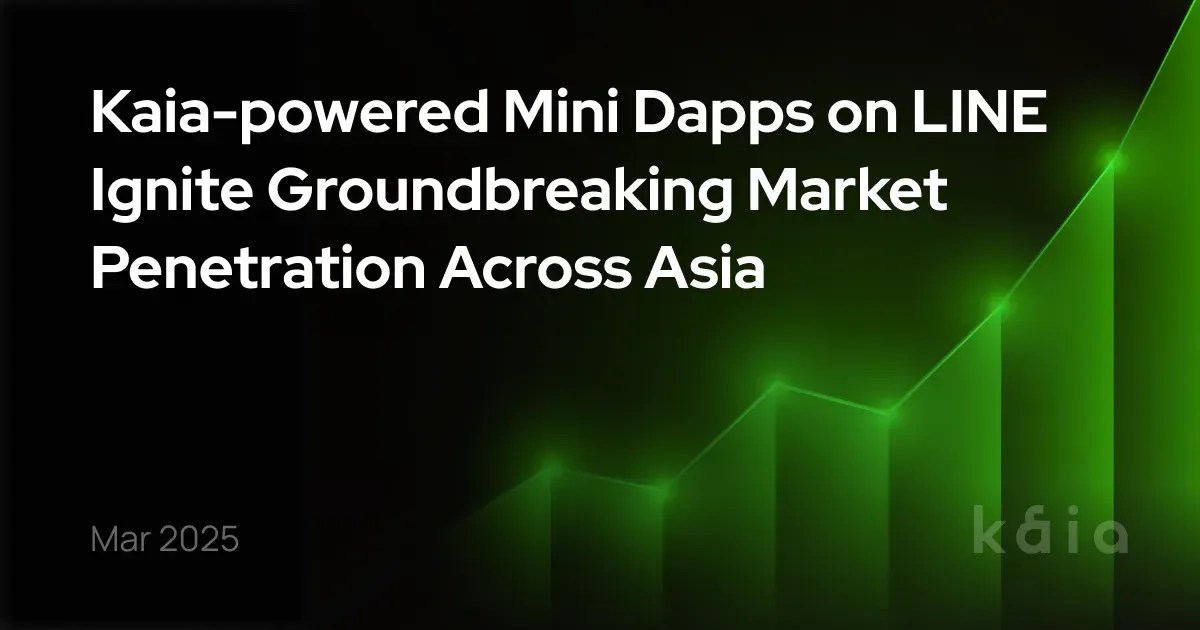 Kaia Mini Dapp on LINE Messenger attracts 35 million users in its first month of launch