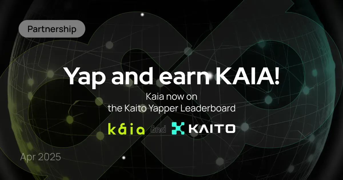 Kaia now on the Kaito Yapper Leaderboard with $100K Pool Reward Campaign