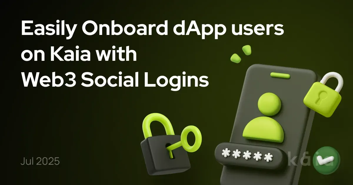 Easily Onboard dApp users on Kaia with Web3 Social Logins